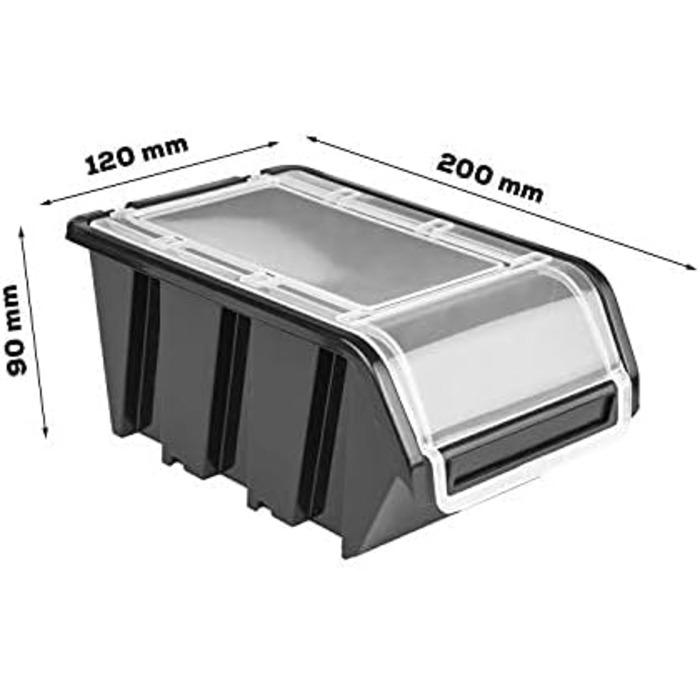 Коробка з кришкою настінна полиця 80 x 80 см, коробки, що штабелюються, контейнери для зберігання, відкриті коробки для зберігання, система зберігання, червоний/чорний