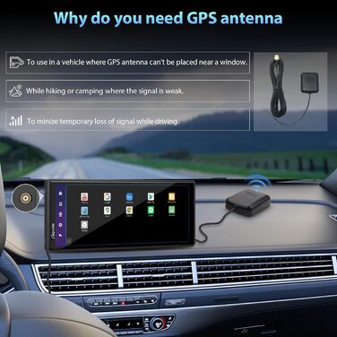 Бездротовий CarPlay та Android Auto 464 ГБ, онлайн та офлайн GPS, G00GLE Play, Netflix, Mirror Link, Bluetooth, GPS-антена, камера заднього виду, повноекранний екран 10,26 дюйма, площа дисплея 9,3 дюйма W102PLUS