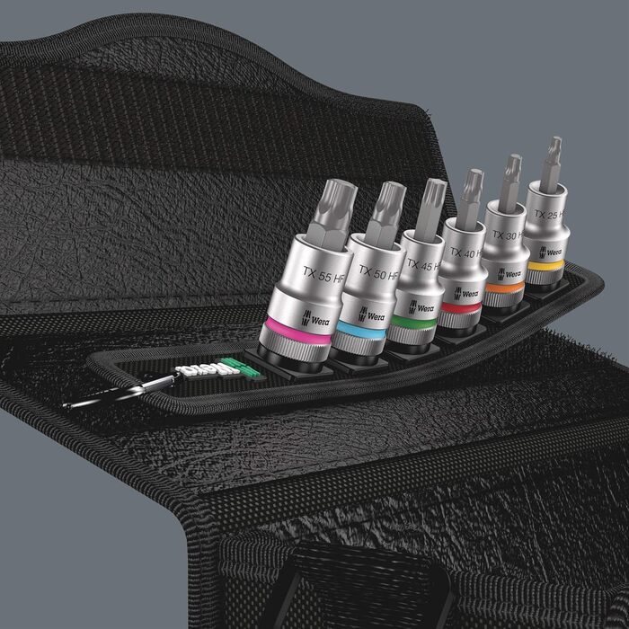 Набір біт Wera 05003997001 C 3, TORX HF Zyklop Bitnuss-Satz, Torx, з фіксатором, привід 1/2, 6 предметів