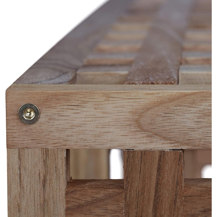 Настінна полиця для ванної Relaxdays, горіх, з 5 відділеннями, для ванної, передпокою та вітальні, В х Ш х Г 50 х 50 х 15 см, нату