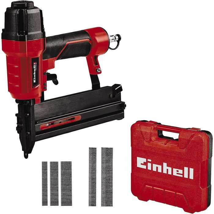 Пневматичний степлер Einhell TC-PN 50 (комбінований степлер і цвяходер 2в1, захисний носик, вкл. 1 500 скоб і 2 000 цвяхів, маслян