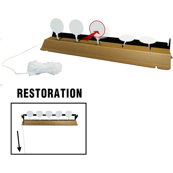 Металева підставка для мішеней ATFLBOX з 5 сталевими пластинами для страйкбольних пневматичних гвинтівок