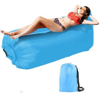 Надувний диван, шезлонг для кемпінгу, водонепроникний кемпінговий диван із захистом від протікання, портативний надувний диван для використання на свіжому повітрі, вечірок та подорожей (синій)