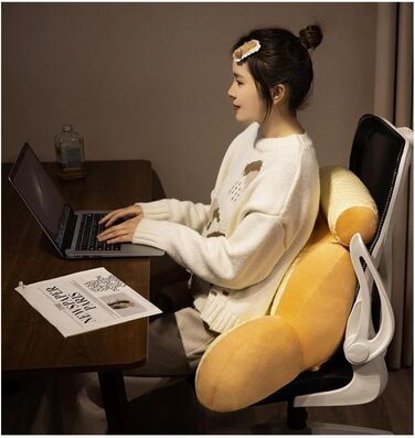 Подушка для читання, 60 x 40 см, м&39яка плюшева подушка для спини, ліжко, мила подушка для читання з тваринами для дітей та дорослих, багатофункціональна подушка для спинки дивана, для ігор, перегляду телевізора, розслабляючий стиль 2