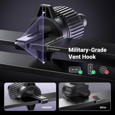 Тримач для мобільних телефонів автомобільний Оновлення металевого гачка Тримач для мобільних телефонів 360 поворотний автомобільни