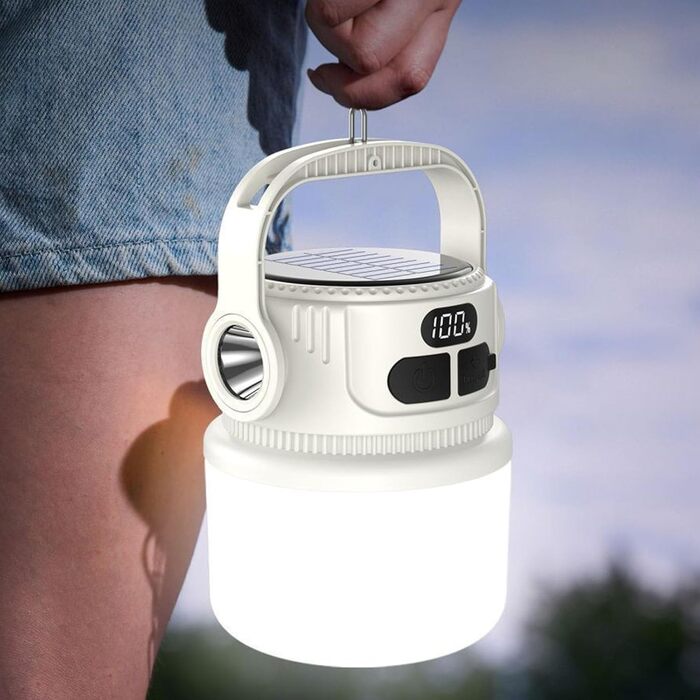 Портативний нічник з гачком для кемпінгу з USB-акумулятором для кемпінгу, сонячної батареї, світлодіодного освітлення для кемпінгу, легкого використання