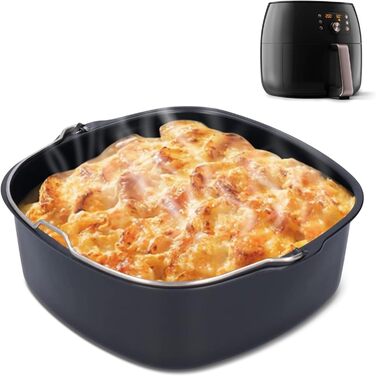 Задній комплект аерофритюрниці, Аксесуари для фритюрниці, Набір аксесуарів для гриля, Аксесуари для фритюрниці з антипригарним покриттям, сумісні з HD9925, HD9860, HD9905 01 (22 см)