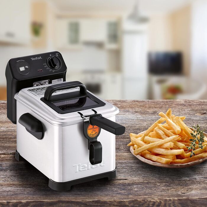 Електрична фритюрниця Tefal FR5160 Filtra Pro об'єм олії 4 л ситечко для очищення олії деталі можна мити в посудомийній машині огл