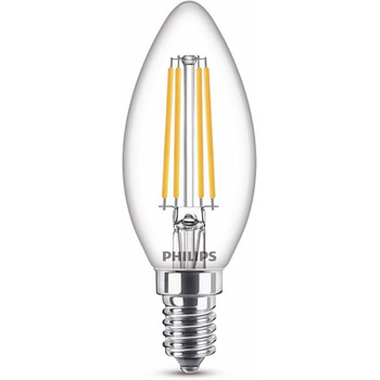 Лампа PHILIPS LED Classic E14, 40 Вт, форма свічки, прозора, теплий білий