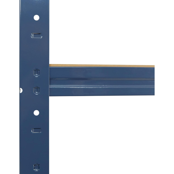 Надміцний стелаж для дому, синій/металевий стелаж з 3 полицями/стелаж для підвалу, стелаж для гаража, стелаж для майстерні або стелаж для зберігання/металевий стелаж без болтів, вантажопідйомність 175 кг, В 100см / Ш 90см / Г 45см, 100x90x45