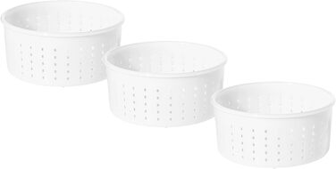 Форма для сиру 15x7,2см - 1,2 кг - Caciotta Форми для сиру Кошик Сироваріння Сичужний фермент, 3 шт.