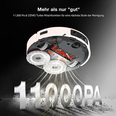 Робот-пилосос ECOVACS DEEBOT T30 PRO OMNI з міні-станцією, з технологією TruEdge, дизайном ZeroTangle, потужністю всмоктування 11