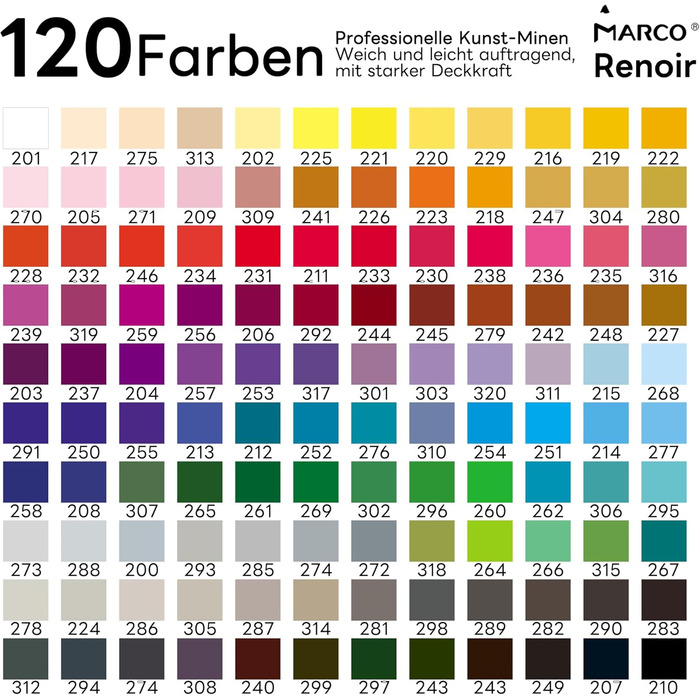 Кольорові олівці MARCO для дорослих - набір із 120 яскравих кольорів, ідеальні професійні олівці для живопису олією, дерев&39яні олівці, кольорові олівці в залізній коробці для студентів-художників та професіоналів, упаковка із 120 олійних олівців