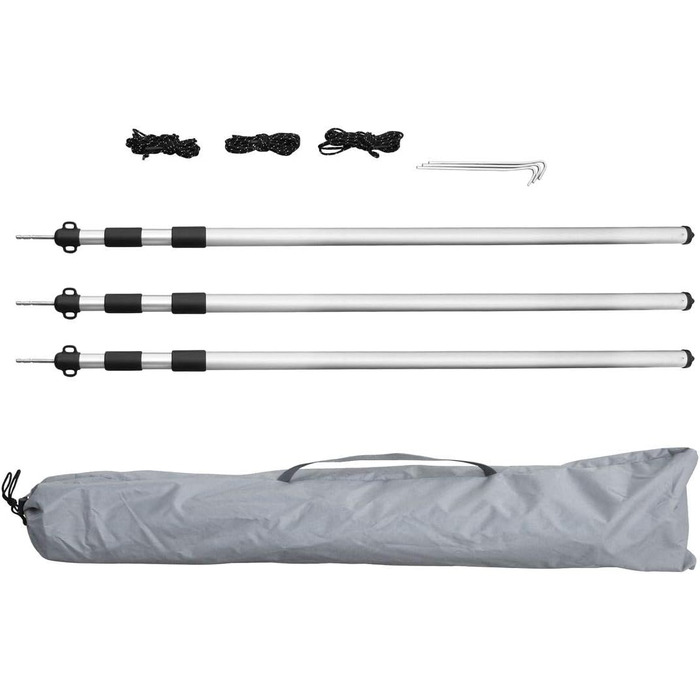 Ваш брезент GEAR Caravan Sun Sail Caravan 4 x 2.4 м Сонцезахисний навіс з палицями УФ 50 захист водонепроникний 5000 мм