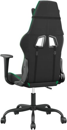 Ігрове крісло, чорно-зелена штучна шкіра, офісне крісло, ігрове крісло, обертове крісло, стілець для столу - 3143644