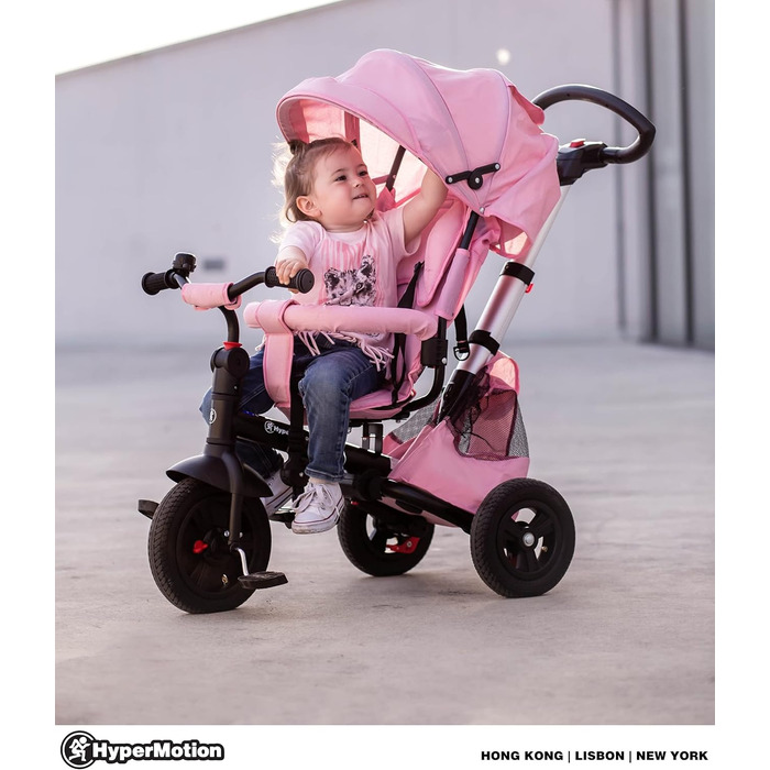 Триколісний велосипед HyperMotion з поворотним комфортним сидінням, дитячий складаний триколісний велосипед Tobi Velar з батьківсь