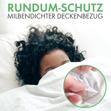 Підковдра, стійка до кліщів 135x200 Гіпоалергенна підковдра, медично протестована Преміальне покриття від кліщів та клопів Гіпоалергенна постільна білизна 135x200 см
