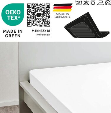 Простирадло на резинці JACK Uni сатинове 100x200 / 140x200 / 180x200 см однотонне простирадло на резинці, багато кольорів, колір білий, розмір 180x200 см простирадло на резинці 180x200 см простирадло на резинці біле