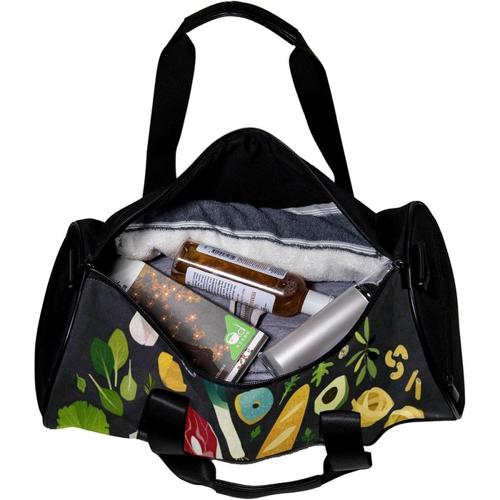 Спортивна сумка, маленька дорожня сумка, сумка для йоги, з мультяшними овочами та фруктами, сумка для фітнесу на відкритому повітрі, ручна поклажа