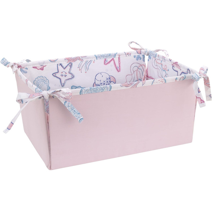 Комплект постільної білизни NoJo для дитячого ліжечка, лагуна русалки, рожевий, блакитний та білий