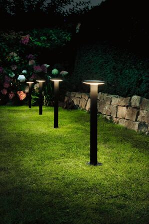 Світлодіодний вуличний світильник-столбик Paulmann Plug & Shine Plate, 6.1 Вт, диммований, IP44, антрацит, пластик, 3000K