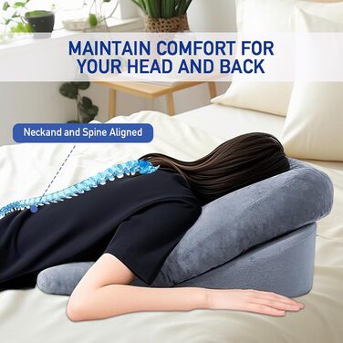 Подушка для обличчя для сну на животі, подушка для позиціонування обличчям вниз для післяопераційної підтримки, масажний підголівник для ліжка та масажного столу, дихаюча конструкція