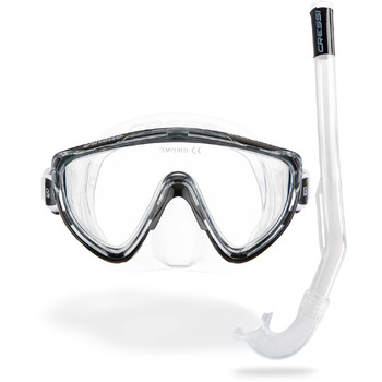 Комбо Cressi Tinetto Mini Island, один розмір, прозорий/чорний