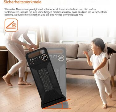 Керамічний тепловентилятор Енергозберігаючий Тихий, електричний обігрівач Miavogo 2000 Вт З 3-ступінчастим нагріванням, функцією т