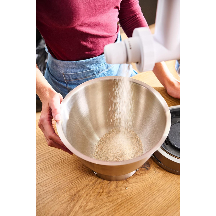 Борошномельний верстат Kenwood KAX941PL (аксесуар для кухонного комбайна, підходить для всіх кухонних комбайнів Chef і kMix, сталевий подрібнювач), білий