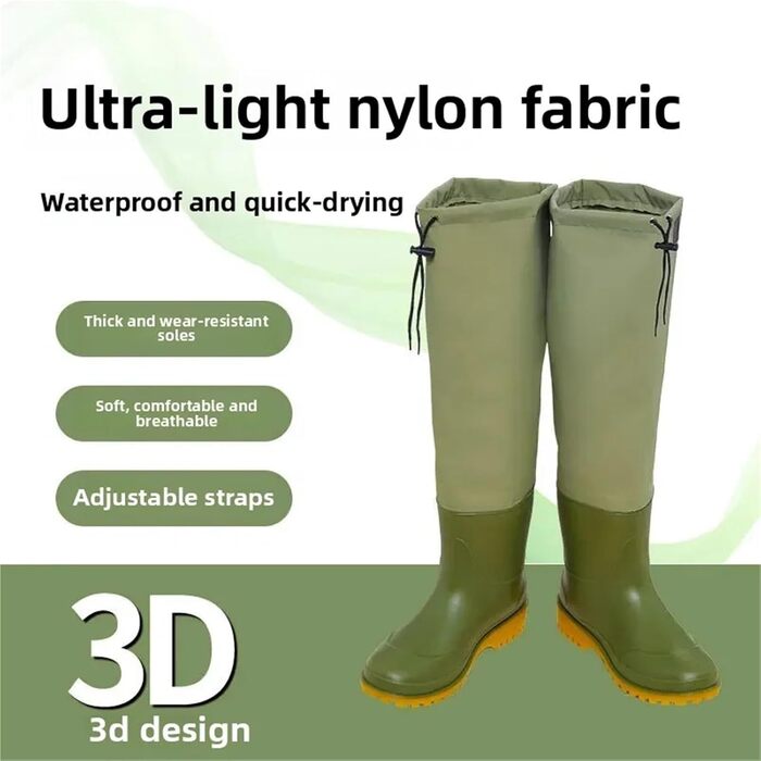 Високі гумові чоботи, потовщені гумові чоботи з високою трубою, водонепроникні, нековзні, для верхової їзди, дощовики, зносостійкі, одяг для риболовлі, спортивні, водонепроникні сірі, EU 38