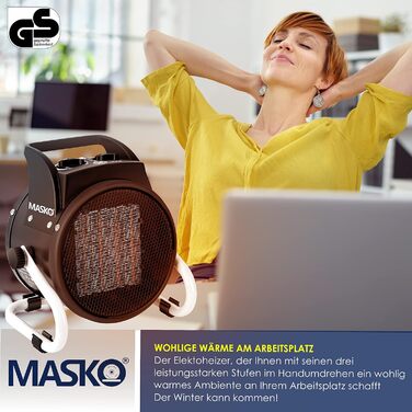 Електричний обігрівач Masko тепловентилятор будівельний обігрівач керамічний обігрівач електричний обігрівач з термостатом електри