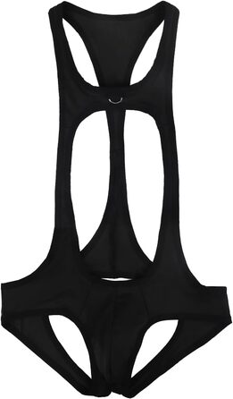 Чоловіче боді на лямках на лямках Sexy Body Stringbody Sleeveless Чоловіча нижня сорочка на лямках Нижня білизна Чоловічі труси на лямках на лямках Комбінезон Еластична суцільна сорочка Безрукавка Нижня білизна чорний L поліестер