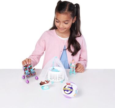 Від ZURU, колекційна капсула-сюрприз, іграшка для дівчаток, реалістичний міні-немовля, ігровий набір та аксесуари, серія 2, 5 Surprise My Mini Baby Series 2