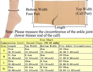 Пара компресійних бандажів для гомілковостопного суглоба, медичний дихаючий бандаж для щиколотки, еластичний тонкий бандаж для щиколотки для полегшення болю, артриту, відновлення, слабкості та травм гомілковостопного суглоба nude M (упаковка з 2 шт. ), 1