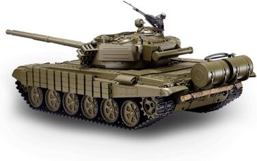Радіокерований танк T-72 Heng Long 1/16, зелений, з металевими гусеницями (BBIR)