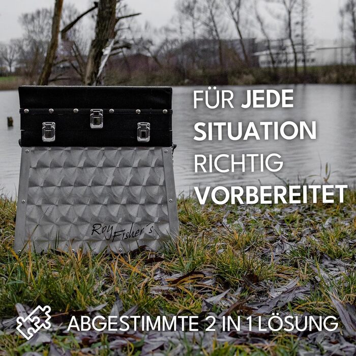 Рибальський ящик/рибальський кейс Roy Fisher з 2 шухлядами, ящик для снастей, ящик для сидіння, рибальське сидіння, рибальський кейс з 2 шухлядами
