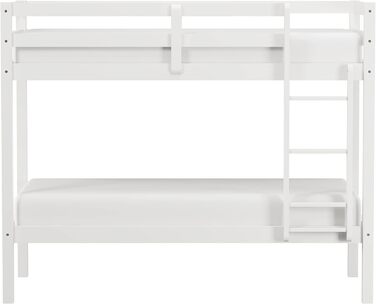 Двоярусне ліжко Hillsdale Caspian для дітей та підлітків, двоспальне, шоколадно-коричневе Casual Twin біле