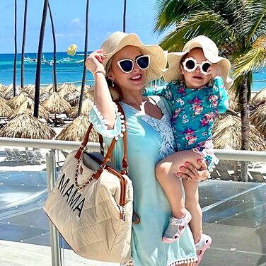 Пеленальна сумка для лікарні Baybou Mama, сумка-сумка для пологів та пологів, сумка для мами для дитини та подорожей, велика, беже