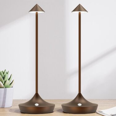 Світлодіодна акумуляторна настільна лампа Акумуляторний набір з 2 шт. , сучасна алюмінієва акумуляторна настільна лампа з можливіс