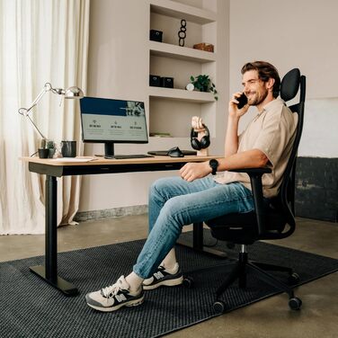 Каркас столу з регулюванням висоти, каркас столу з електричним регулюванням висоти, сертифікований TV, стіл з регулюванням висоти та подвійною моторною системою, 7-річна гарантія, чорний