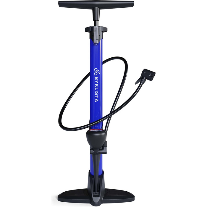 Велосипедний насос BYKLISTA для всіх типів вентилів Великий манометр 12 бар додатковий адаптер для вентиля Підлоговий насос для велосипедів Преміальний підлоговий насос для велосипедів