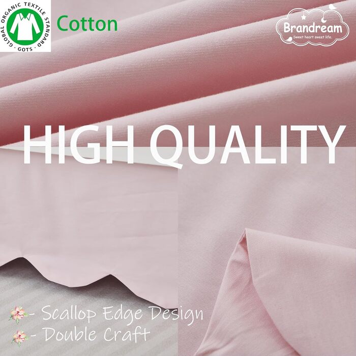 Бавовняна спідниця для ліжечка Brandream з гребінчастим краєм, для хлопчика та дівчинки, гендерно нейтральна спідниця для ліжечка, спідниця для малюків у фермерському стилі, шикарна, бохо, однотонне рожеве