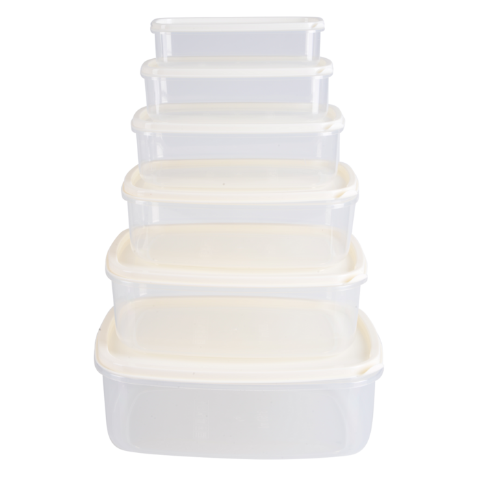 Набір контейнерів Violet House 0496 LIGHT CREAM 0.3/0.5/0.85/1.35/2/3.1 л (6931398)