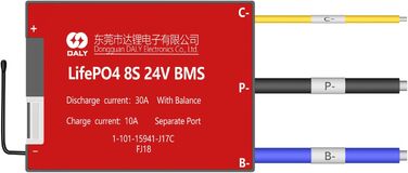 Окрема плата захисту друкованої плати з портом та балансувальний провід для акумуляторного блоку Lifepo4 та системи живлення електроенергії, 4 BMS 8S 24V 30A