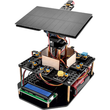 Електронний комплект для сонячного відстеження для Arduino UNO IDE, датчика температури та вологості, датчика світла BH1750 та ін. Подарунок для програмування Edu для дорослих Набір для сонячного відстеження