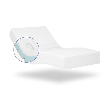 Ортопедичний в&39язкопружний матрац Товщина 20 см Свіжа та м&39яка тканина Підходить для регульованих та стандартних ліжок (90x200), білий 90 x 200 см