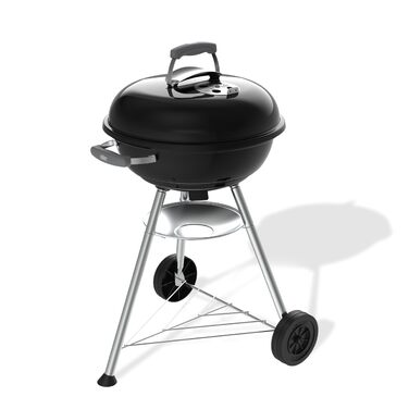 Вугільний гриль Weber Compact Kettle 47 см на стійці з колесами, модель 2026