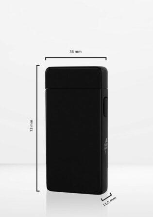 Плазмова подвійна дуга, електронно-акумуляторна, заряджається з живленням через USB, без газу та бензину, із зарядним кабелем, в елегантній подарунковій коробці Black Black Без гравіювання, 13 Arc Lighter