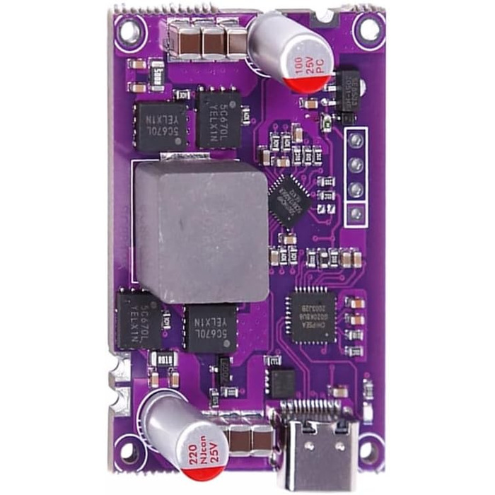 Модуль швидкої зарядки PD, високопродуктивний двосторонній модуль швидкої зарядки PD потужністю 120 Вт, двосторонній понижувальний підсилювач для зарядного пристрою для літієвих акумуляторів 4s 12V-16.8V