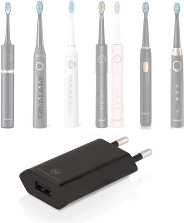 Блок живлення Wicked Chili - Ultra Slim - USB-адаптер підходить для електричної зубної щітки, звукової зубної щітки, іригатора ротової порожнини сумісний з Fairywill P11 Plus, 507, 508, 551, 515, 917, E11 (1A 5V)